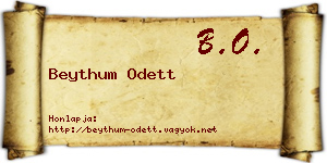 Beythum Odett névjegykártya